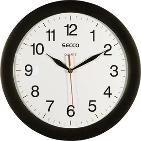 Wanduhr, schwarz, 28 cm, SECCO